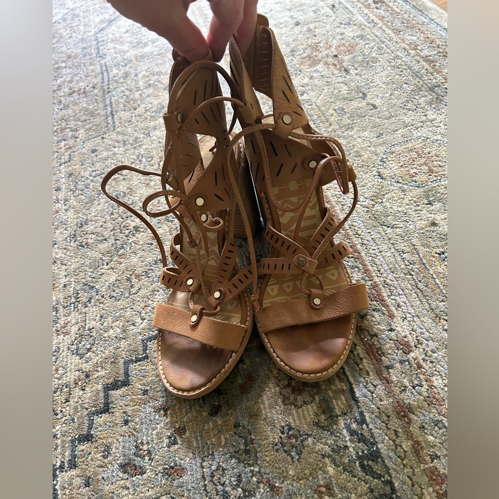 Dolce vita lace up block heel sandals